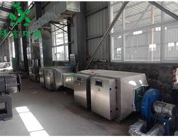 内蒙塑料颗粒加工废气处理设备安装完成